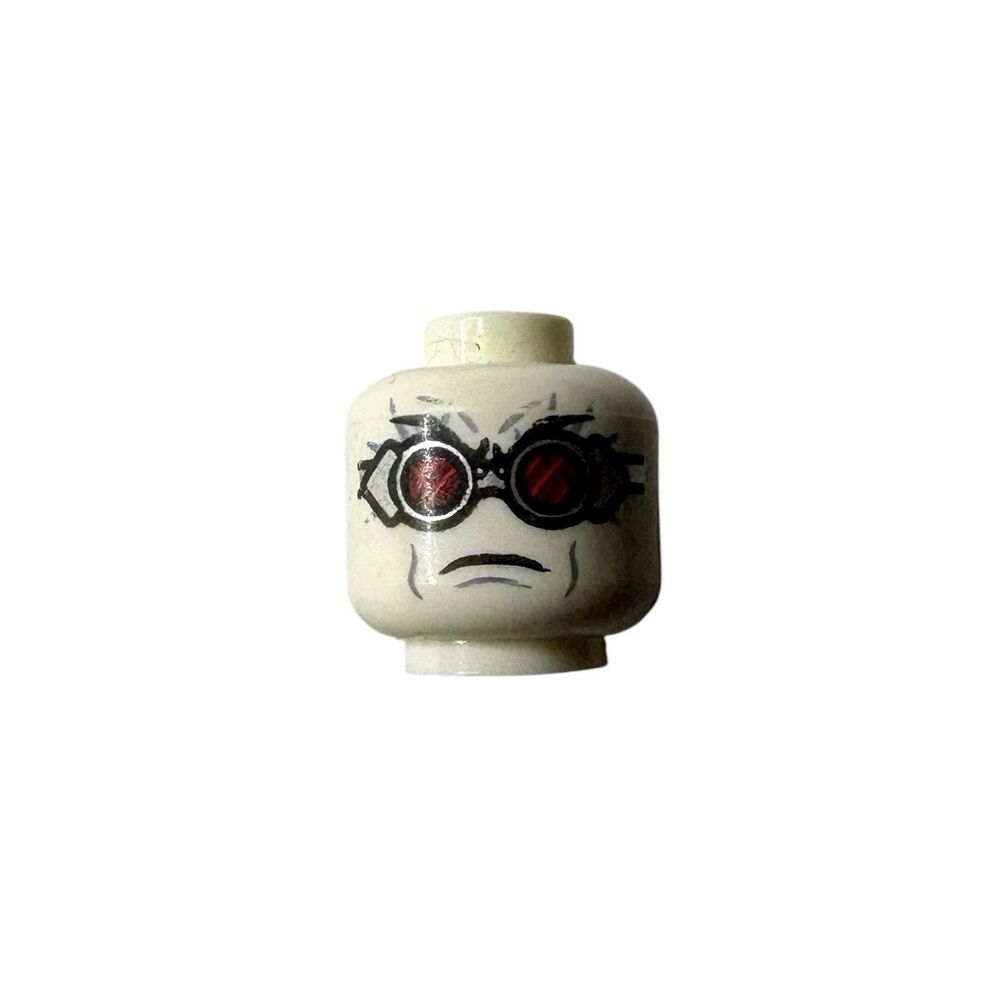 Mr Freeze Head Goggles Black with Red Lenses Medium Azure Wrinkles Pattern Used